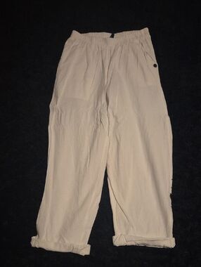 SHEIN Light Cream Relaxed Linen-Blend Men’s Chinos